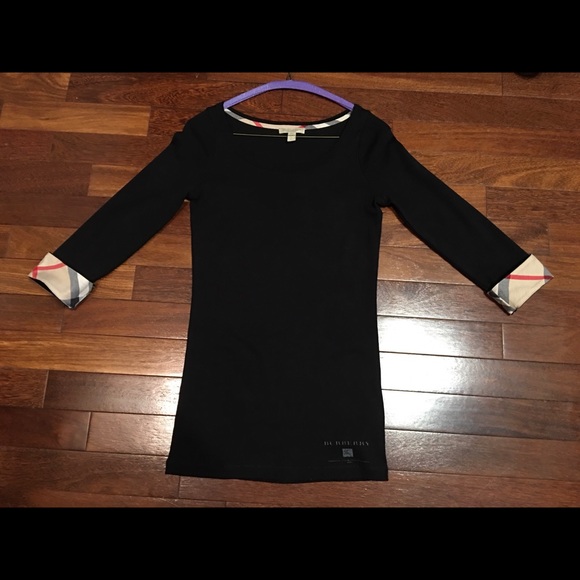 Burberry 3/4 sleeves black shirt Small - Picture 1 of 3